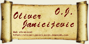 Oliver Janičijević vizit kartica